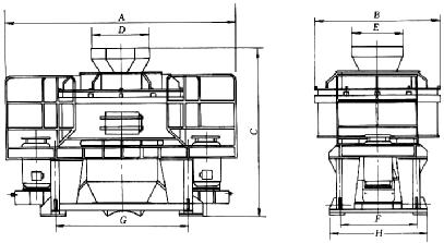 PL型破碎机安装尺寸图